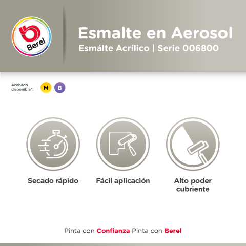 beneficios esmalte en aerosol acrilico berel