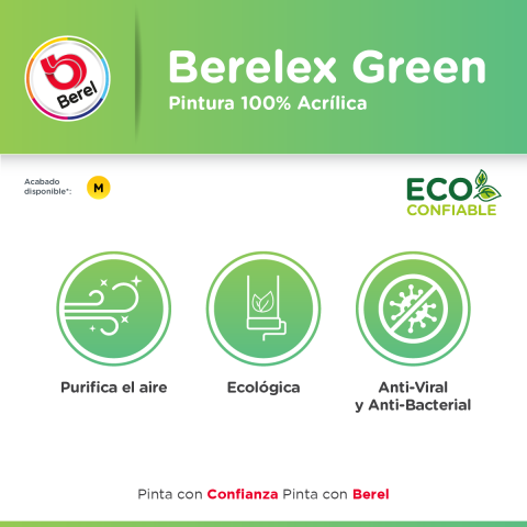 beneficios pintura berel berelex green antiviral ecologica